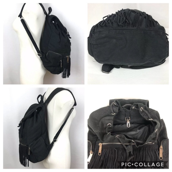 ❌SOLD❌VICTORIAS SECRET Backpack Bag Leather fringe - Picture 8 of 8